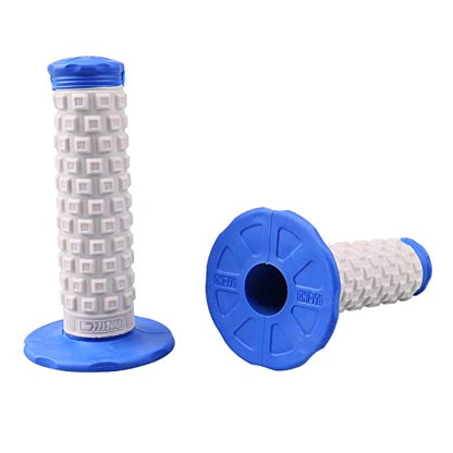 Motorcycle Grips 7/8" Dirt Bike Grip Pillow Top Grips Rubber Anti-Slip Universal Handlebar Racing Grip for Motocross ATV - color: Blue1