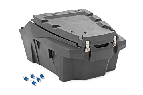 Rough Country Rear Bed Cargo Box for Polaris RZR XP 1000 (2 & 4-Seat Models) - 27-Gallon Storage Capacity, Watertight Seal, High-Impact UV-Resistant, Lockable Latches