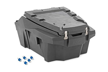 Rough Country Rear Bed Cargo Box for Polaris RZR XP 1000 (2 & 4-Seat Models) - 27-Gallon Storage Capacity, Watertight Seal, High-Impact UV-Resistant, Lockable Latches