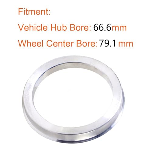 4pc 79.1 to 66.6 Aluminium Wheel Hub Centric Rings 66.6 to 79.1 Hubrings Center Rings - size: 66.6 to 79.1