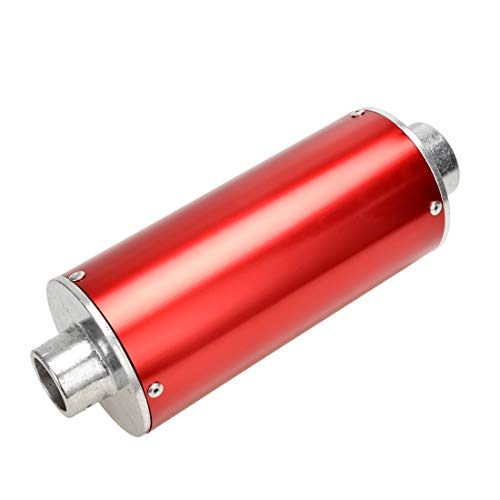 FVRITO Exhaust Pipe Muffler Silencer Kit for 125cc 110cc 70cc Dirt Pit Bike, 28mm Muffler for Chinese XR50 CRF50 Coolster SSR Baja Taotao Atomik Thumpstar Roketa Apollo Motorcycle ATV Parts Red - color: Red