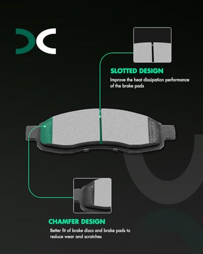 SCITOO 4pcs Front Brake Pads Brakes Kits Fit For Nissan For TITAN 2004-2007 - size: Front D1015 [4PCS]