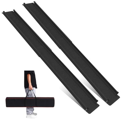 Wheelchair ramp 6FT, Lightweight, Retractable and Portable, can be Used for Wheelchair ramps, Comes with a Handbag-Black - size: 6FT
