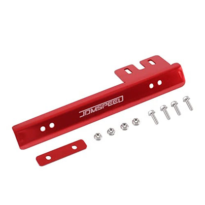 JDMSPEED Universal Red Front Bumper License Plate Mount Bracket Relocator Holder Bar - color: Red