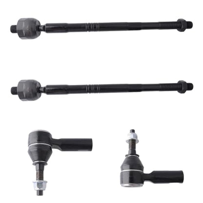 Front Outer Inner Tie Rod End Kit 4pc for Jeep Cherokee 2019-2023 - size: ES801510 ES801511 EV801522