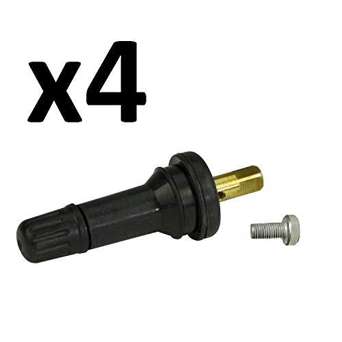Muzzys (Set of Four VS-65 Rubber TPMS Tire Valve Square Stem FITS 2014 and Newer Dodge RAM 1500 2500 3500 and Jeep Cherokee Dill VS65