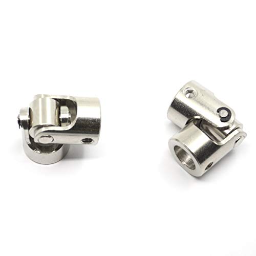 2 Pcs 10mm to 10mm Universal Joint Shaft Coupling for Motor - size: 10-10mm