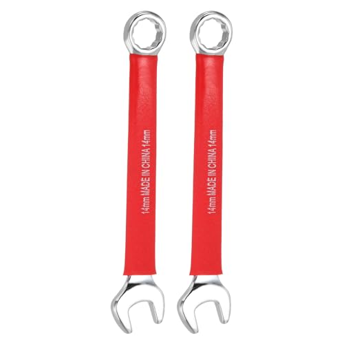HARFINGTON 2Pcs Metric Combination Wrench 14mm 12-Point Box & Open End CR-V - size: 14mm