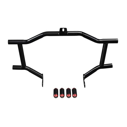 TCT-MOTORPARTS Engine Guard Crash Bar & Saddlebag Guards Fit For Harley Touring Street Glide Road King Electra Glide CVO Tri Glide 2009-2024 - color: Black+Red Guad Crash Bar