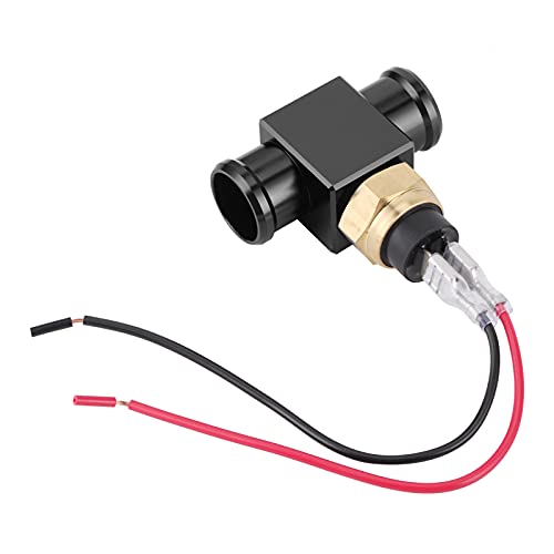 KIMISS Thermostat Water Temperature Switch Radiator Coolant Fan Temp Sensor for Motorcycle ATV Off Road Vehicle (Black)