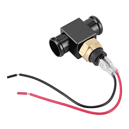 KIMISS Thermostat Water Temperature Switch Radiator Coolant Fan Temp Sensor for Motorcycle ATV Off Road Vehicle (Black)