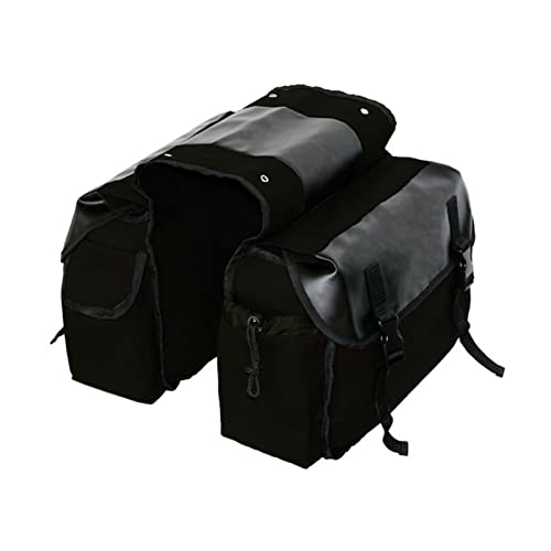 Shkalacar Saddlebag Panniers Bag Saddlebag Side Tool Bags Motorbike Large Capacity Saddle Bag Waterproof Panniers Box Side Tools Bag Pouch Cycling Luggage Bag Riding Saddlebag with 2 Side Pockets - color: Black