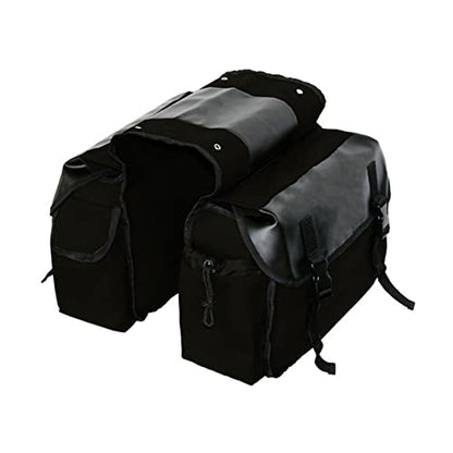 Shkalacar Saddlebag Panniers Bag Saddlebag Side Tool Bags Motorbike Large Capacity Saddle Bag Waterproof Panniers Box Side Tools Bag Pouch Cycling Luggage Bag Riding Saddlebag with 2 Side Pockets - color: Black