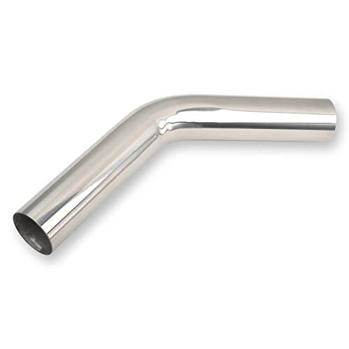 2 Inch 45 Degree DIY Custom Mandrel Exhaust Pipe Tube Pipe, T304 Stainless Steel, Universal Fit, 15.74 Inch End to End Length, 2'' OD Mandrel Bend Pipe - size: 2''OD-45 Degree-1PC