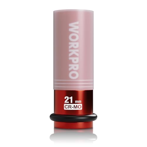 WORKPRO 1/2" Drive Lug Nut Impact Duty Socket, 21mm Deep Thin Wall Socket - size: 1/2" DR x 21mm