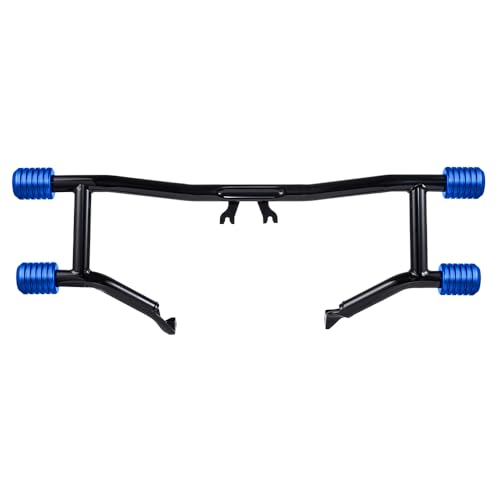 Advanblack Protek Two Step Highway Peg Crash Bar with CNC Slider Fit for 2014-2025 Harley Touring Road Glide Street Glide Electra Glide – Engine Guard Performance Upgrade (Blue CNC) - color: Blue CNC
