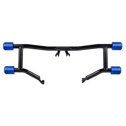 Advanblack Protek Two Step Highway Peg Crash Bar with CNC Slider Fit for 2014-2025 Harley Touring Road Glide Street Glide Electra Glide – Engine Guard Performance Upgrade (Blue CNC) - color: Blue CNC