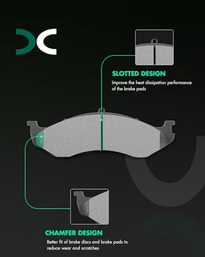 SCITOO Front Brake Kits Drill & Slotted Brakes Rotor Brakes Pads:5115;D477 - size: Front 5115 + D477 [2+4PCS]