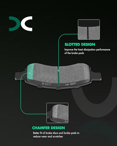 Ceramic Pads Kits,SCITOO 8pcs Brakes Pads Set For GMC For Acadia 2007-2016 - size: Front-D1169 & Rear-D883