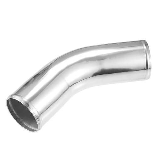 ACROPIX 89mm 3.5" OD 4" 100mm Leg Length Universal Car Aluminum Alloy Tube Intercooler Pipe 45 Degree Bend Elbow Air Intake Joiners Tubing - Pack of 1 - size: OD 3.5"