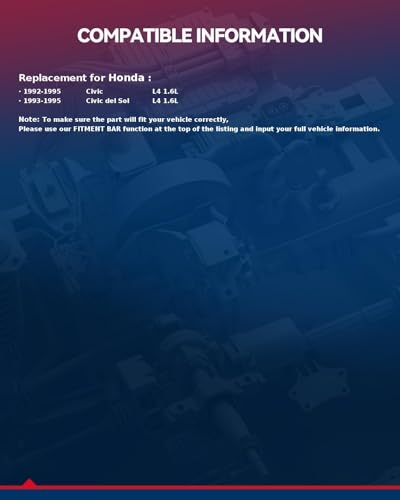 KAX Engine Cylinder Head Gasket Set Compatible with Honda Civic 1992-1995 1.6L, Civic del Sol 1993-1995, Head Gasket Kit, OE# HS9915PT, HS5923W - size: HS 9915 PT