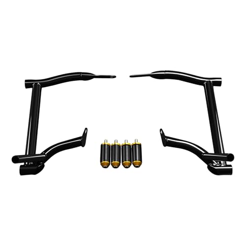 TCT-MOTORPARTS Rear Saddlebag Support Guards Rails Fit For Harley Touring Road King Street Electra Glide Road Glide 2009-2024 Gold+Black - color: Black+Gold Saddlebags Bar