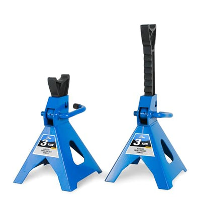 3 Ton (6,000 LBs) Automotive Jack Stands,Heavy Duty Steel Car Lifting Stand for Garages,Repair Shops,Adjustable Height 11.4"-16.8",1 Pair - size: 3 Ton