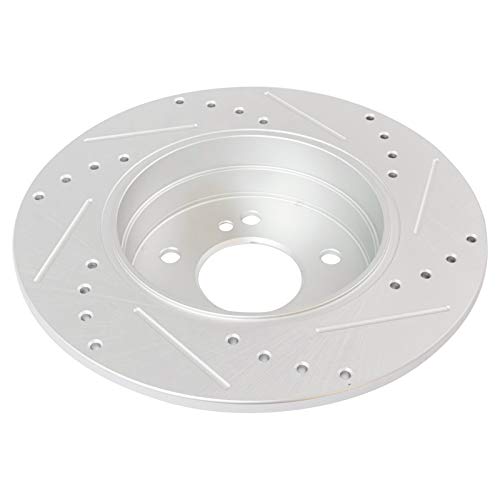 TRQ Performance Front & Rear Brake Rotors Set 4 Piece G-Coated Slotted X - style: BRA13977