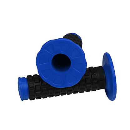 Motorcycle Grips 7/8" Dirt Bike Grips Pillow Top Anti-Slip Advanced Rubber Grips for CR CRF - color: Blue
