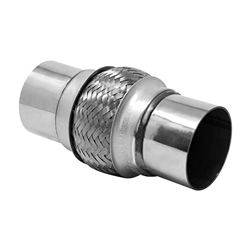 Exhaust Flex Pipe 2.5"x4" Heavy Duty Stainless Steel 8" OL - size: 2.5"x4"x8"