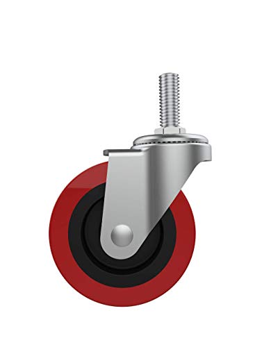 MySit 6 Pack Creeper Wheels 2.5 Inch Heavy Duty Swivel Caster Wheel - style: M10x25