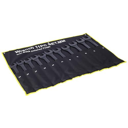 Jumbo Combination Wrench Set, 11-Piece Metric (34-50mm), Black Oxide, Pouch - Complete Metric Set, Master Mechanic Choice, European & Asian Full Coverage - color: 11-piece Metric (34-50mm), Black Oxide