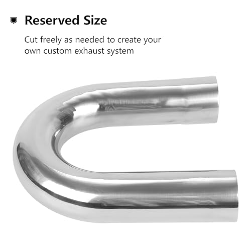 A-KARCK U Bend Exhaust Pipe 3.0'' OD, 180 Degree Stainless Steel Exhaust Tube Mandrel Bend - size: 3.0", style: 180 Degree
