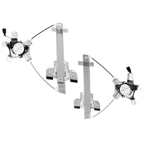 Rear Left Driver & Right Passenger Side Window Regulator w/Motor (2 Pins) - size: 741-390/391