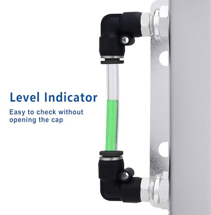 LokoCar Coolant Expansion Reservoir Tank 1L Universal Aluminum Silver - color: Silver, size: 1 Litre