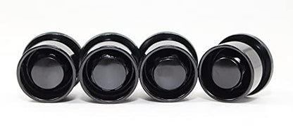 Set of 4 12x1.5 Veritek OE 1.47 Inch Mag Factory Style Replacement Black Lug Nut Wheel Locks with 2 Black Keys for Factory Wheels VPE-45700N2BK