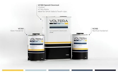 VOLTERA Speed Clear Coat Hardener, VC102 Normal and VC103 Slow, 4:1 Ratio (1 Quart Normal)