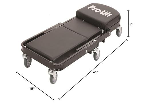 Pro-LifT C-9100 Black 40" Foldable Z Creeper (450 pounds) - color: Black