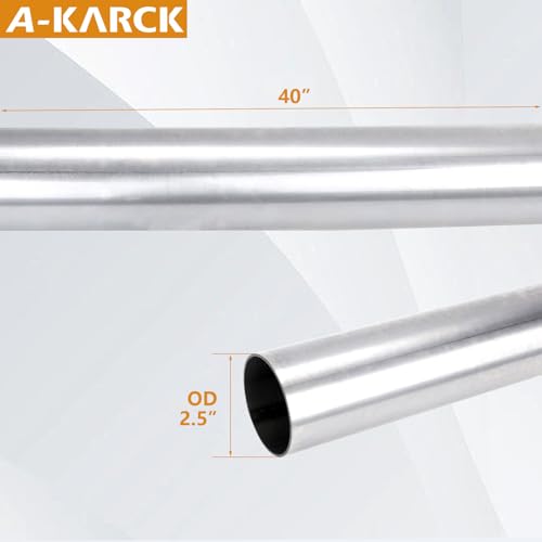 A-KARCK Straight Exhaust Pipe 2.5" OD, Stainless Steel 40" Long Mandrel Exhaust Tube - size: 2.5", style: 40 INCH