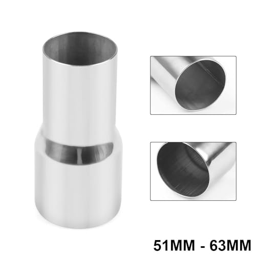 YSIL 2" OD to 2.5" OD Exhaust Pipe Adapter Reducer Stainless Steel 2PCS - size: 2" OD to 2.5" OD