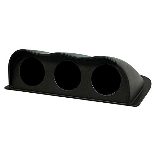GlowShift Universal Black Triple Dashboard Gauge Pod Holder w/Dome Lip