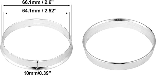 4pcs OD 66.1mm to ID 64.1mm Aluminum Alloy Car Hub Centric Rings Wheel Bore Center Spacer