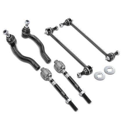 A-Premium 6Pcs Front Suspension Kit, Sway Bar Link, Inner Outer Tie Rod End