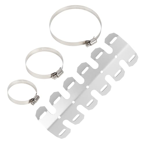 Larcele Motorcycle Exhaust Pipe Heat Shield Universal 9.8in/250mm MT/BHZ-01 - color: silver