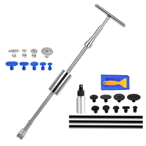 25PCS Paintless Dent Repair Puller Tools Kit with Dent Removal Slide Hammer for Auto Body Dents Hail Damage Removal - color: Repair Kit B