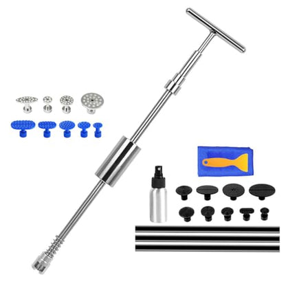 25PCS Paintless Dent Repair Puller Tools Kit with Dent Removal Slide Hammer for Auto Body Dents Hail Damage Removal - color: Repair Kit B