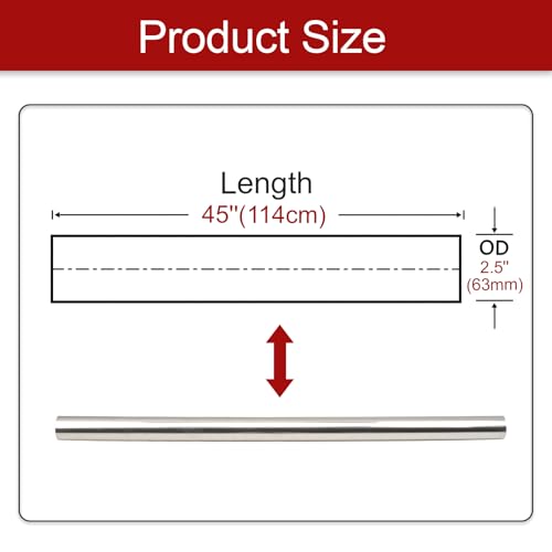 Stainless Steel 2.5''Inch Straight DIY Custom Mandrel Exhaust Pipe - size: 2.5 Inch-2PC