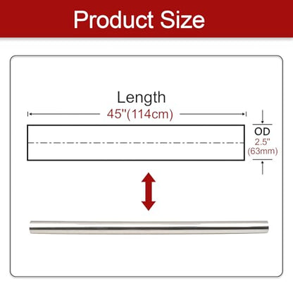 Stainless Steel 2.5''Inch Straight DIY Custom Mandrel Exhaust Pipe - size: 2.5 Inch-2PC