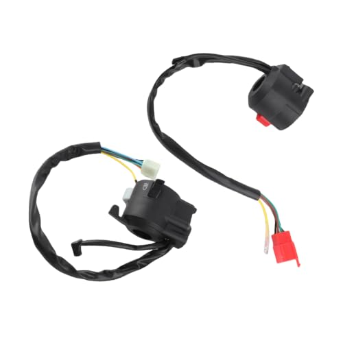 Motorcycle Handlebar Switch, 2PCS 78'' Motorcycle Control Switch Left Side and Right Side Horn Turn Lights Electrical Start Switch