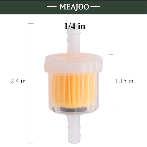 10PCS 1/4 Inch Gas Inline Fuel Filters, with magnet, Universal for Stratton Small Engine, Kohler, Kawasaki, Birggs, John Deere, Gasoline Generator Lawn Mower Motorcycle - color: 10 PCS